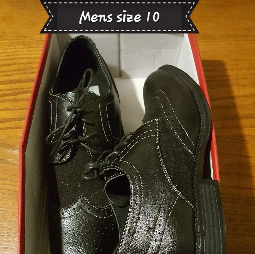 New Alpine Swiss Size 10 Black Dress Shoes